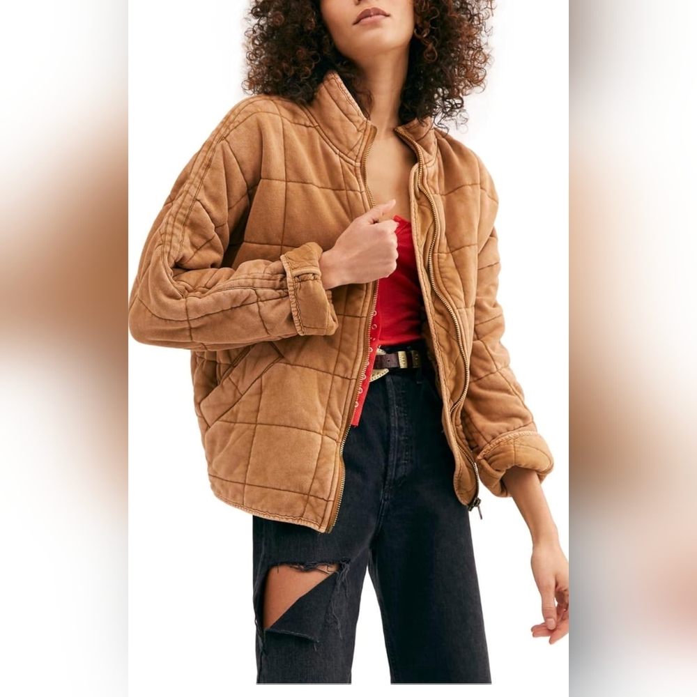 Free People Quilted Dolman Jacket